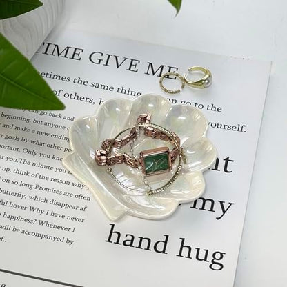 Shell Trinket Dish, Ceramic Ring Holder/Jewelry Tray, Cute Organizer