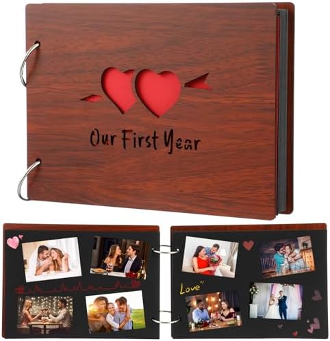 Cinnvoice One Year Anniversary Scrapbook Photo Album, Our First