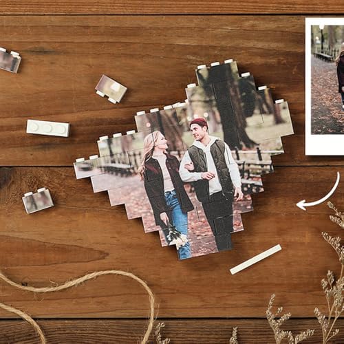 NAZENTI Personalized Building Brick Photo Block, Customized Photo