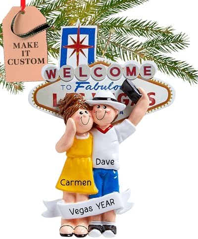 Personalized Las Vegas Ornament 2026 for Honeymooners, Vacation