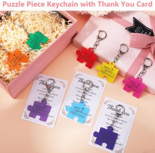 40 Sets Team Appreciation Gifts for Employees, Puzzle Piece Keychain