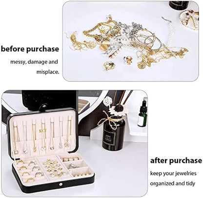 KCY Travel Jewelry Organizer Box for Women Girls, Small Travel Jewelry