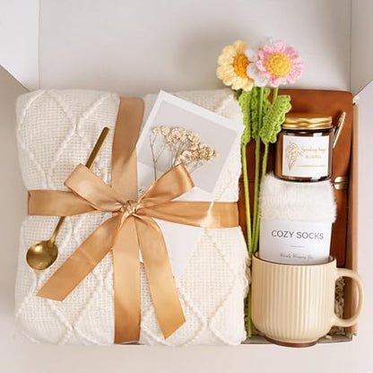 Get Well Soon Self Care Gift Basket for Women, Teacher Appreciation
