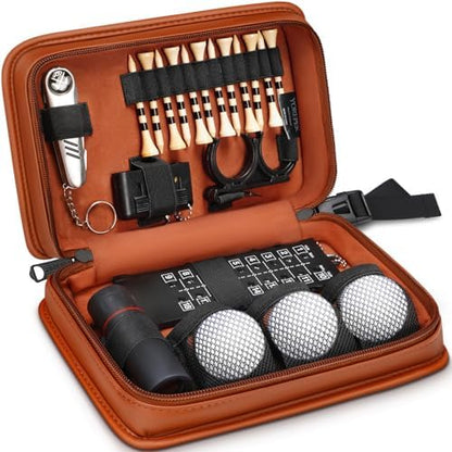 YOREPEK Golf Gifts for Men, Complete Golf Accessories Kit PU Leather