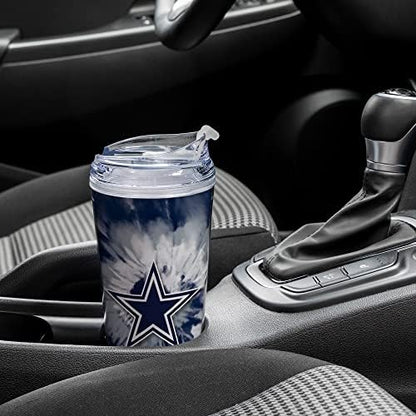 Rico Industries NFL Football Glitter 24oz Acrylic Glitter Tumbler with