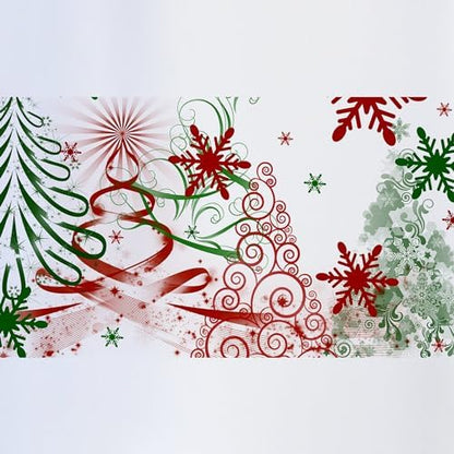 CafePress Abstract Green And Red Christmas Tre Frosted Stein 16 oz