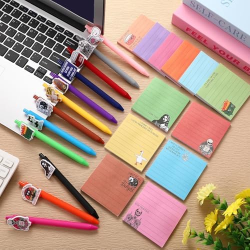 Colarr 12 Sets Funny Desk Accessories, 12 Pads Sarcastic Sticky Notes
