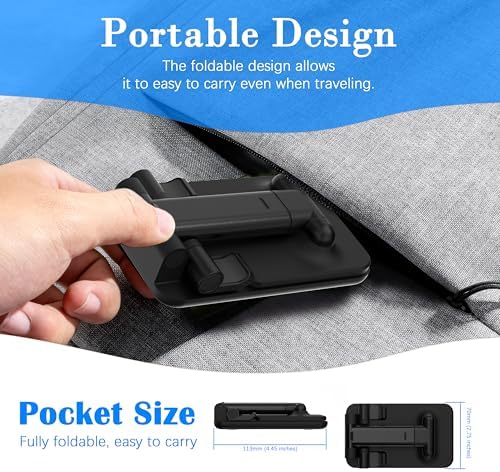 Cell Phone Stand, Adjustable Angle and Height Cell Phone Holder for