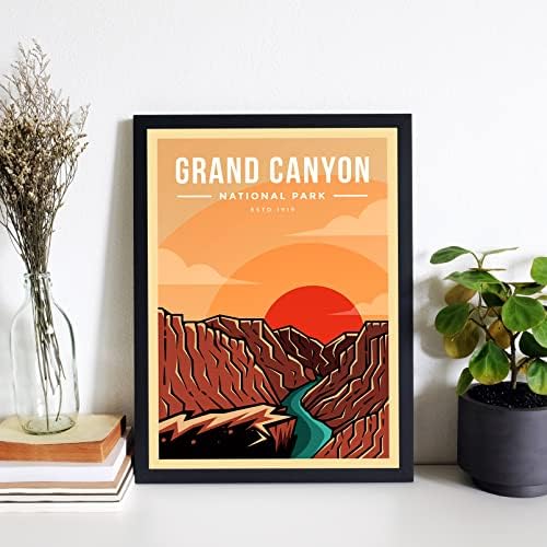 6 Retro National Park Prints, Wall Art & Decor - Grand Canyon