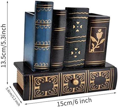 POWER UNICO FLOWER Vintage Book Pen Holder Retro Pen Desk Organizer