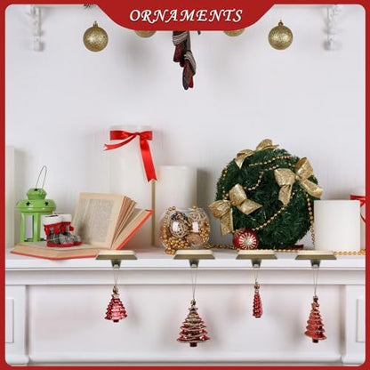 Sunshane 5 Pieces Christmas Stocking Holders Mantel Stocking Hanger