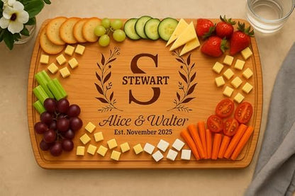 Personalized Cutting Board – Monogrammed Wood Charcuterie Board