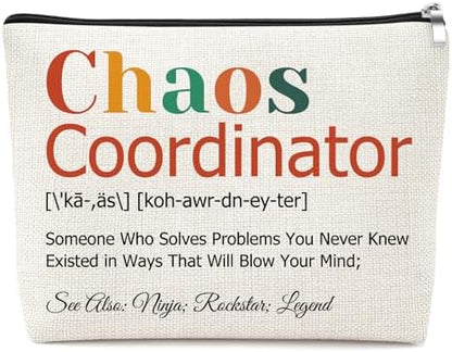 Mxrymvu Chaos Coordinator Gifts Makeup Bags Office Manager