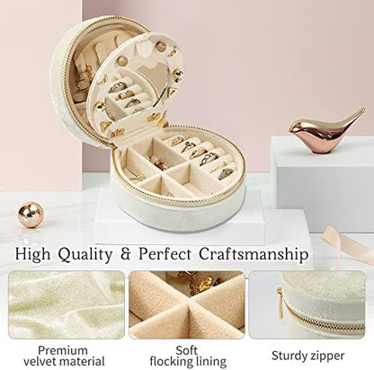 Dajasan Velvet Jewelry Organizer, Mini Travel Jewelry Case, Small
