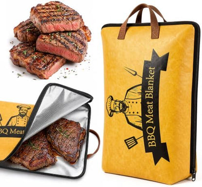 BBQ blanket for resting meat, Heat Retention Meat Resting Pouch for