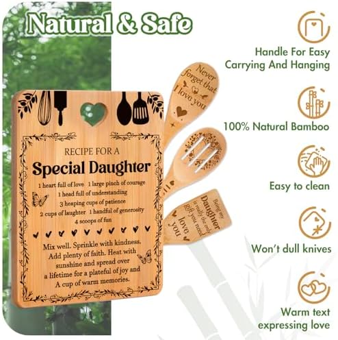 Gifts for Daughter - "Recipe for a Special Daughter" 4PCS Cutting