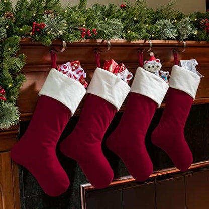 Haute Decor The Original MantleClip® Stocking Holder 4 Pack - Hang