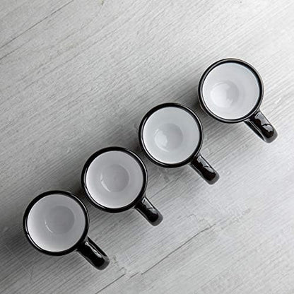 City to Cottage Ceramic Espresso Cups of 4, Small Expresso Shots Cups