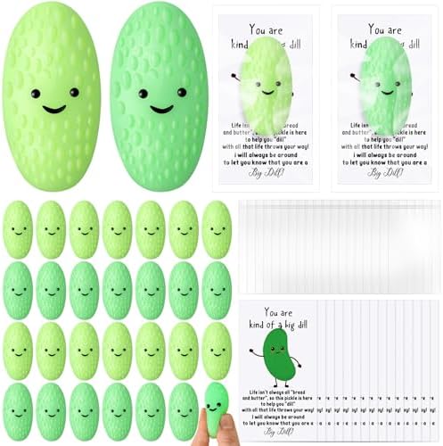 HyDren 25 Set Inspirational Pickle Gift Ball Bulk Motivational Card