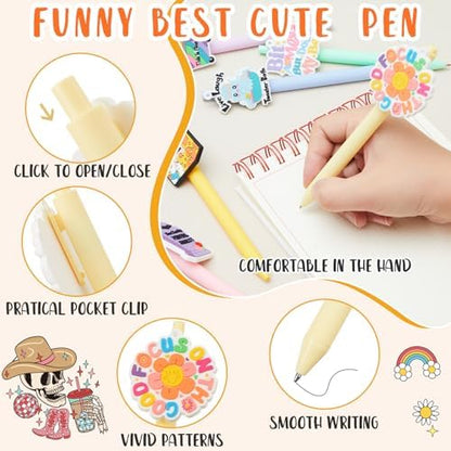 ReliThick 36 Pcs Funny Teacher Pens Office Coworker Appreciation Gifts