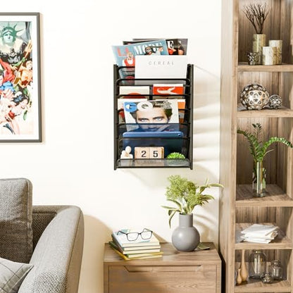 Simple Trending Wall File Organizer, Mesh 7-Tier Vertical Hanging File
