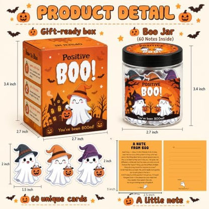 Positive Boo Jar, Emotional Support Ghosts, Halloween Boo Basket