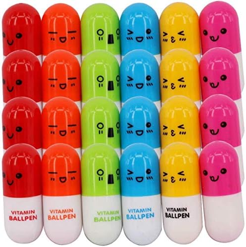 Novelty Nurse Pharmacy Pill Pens - Retractable Vitamin Capsule Pens