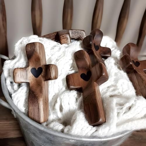 Cross My Heart/Encouragement Gift Wood Comfort Pocket Prayer Cross for