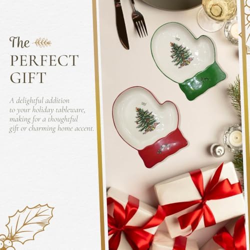 Spode – Christmas Tree – Christmas Tree Mitten Dishes, Set of 2
