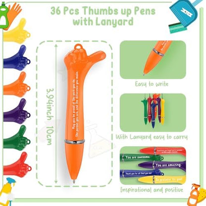 Suncalla 36 Sets Housekeeping EVS Week Gifts Thumb up Pen Keychain