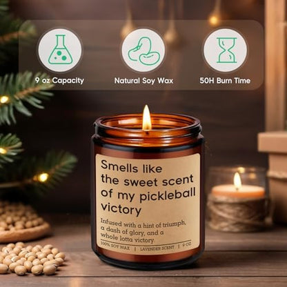 GSPY Candle, Pickleball Gifts for Women, Men - Pickle Ball Accessories