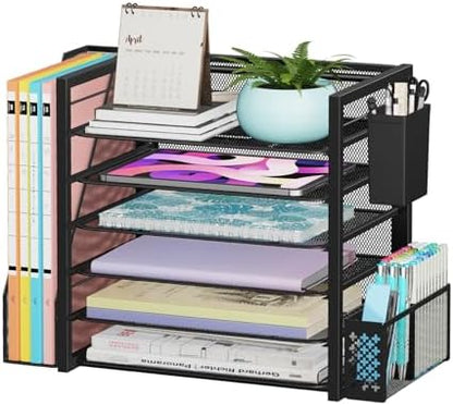 Simple Trending Desk File Organizer, 6-Tier Paper Organizer for Desk