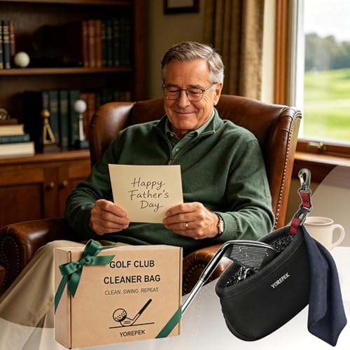 YOREPEK Golf Club Cleaner Bag in Gift Box, Golf Ball Cleaner, Golf