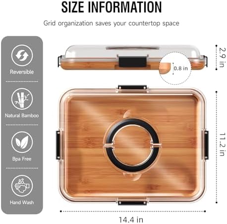 Renmxj Portable Charcuterie Boards with Lid, Cheese, Veggie & Snack
