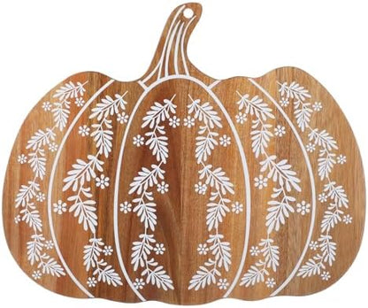 Pumpkin Shaped Cutting Board, Acacia Wood Serving Board