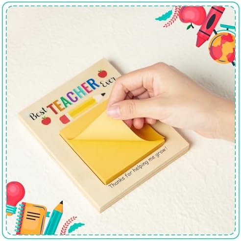 MALLMALL6 Teacher Appreciation Wooden Sticky Note Holder Gifts Desk
