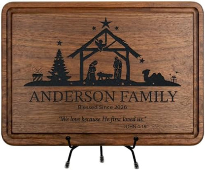 Christian House Warming Gifts New Home, Custom Christmas Cutting Board