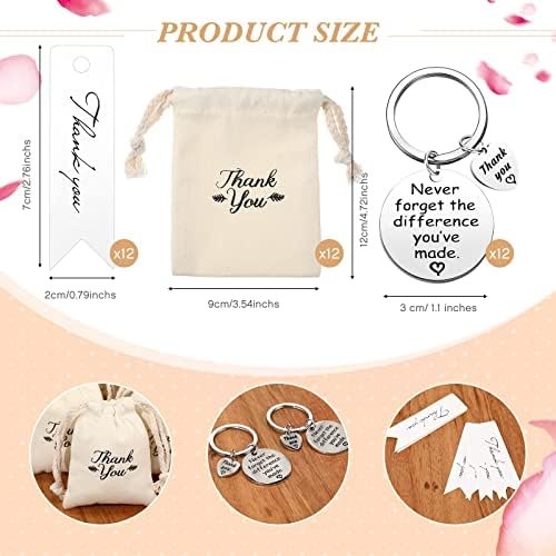 Yinkin 36 Pcs Employee Appreciation Gift Bulk Thank You Keychain
