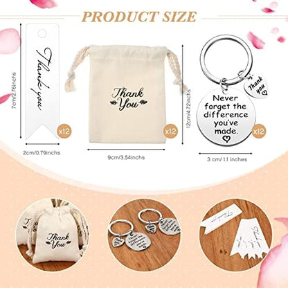 Yinkin 36 Pcs Employee Appreciation Gift Bulk Thank You Keychain