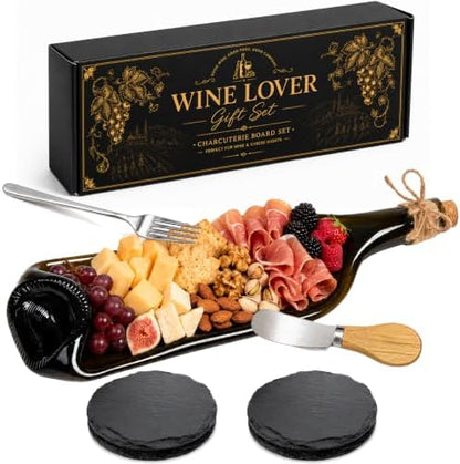 Melted Wine Bottle Serving Tray, Flattened Glass Wine Bottle