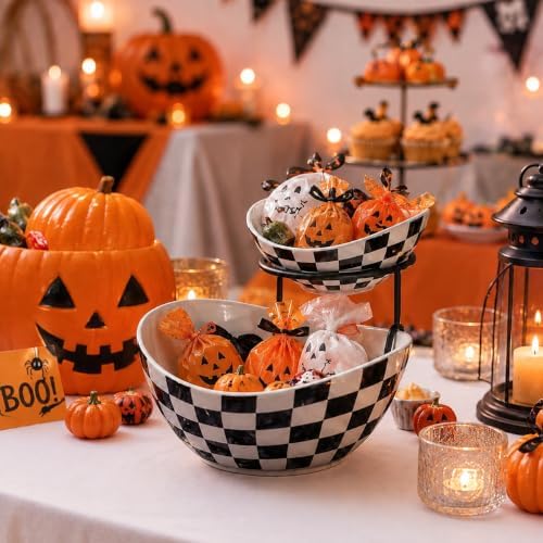 Miamolo Tiered Serving Bowls, Chip and Dip Serving Set, Halloween