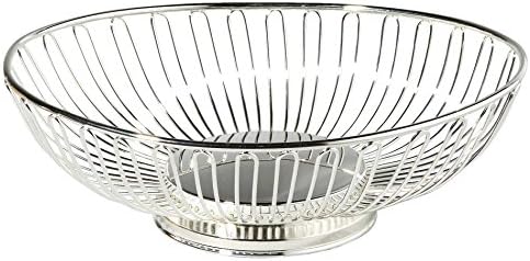 Elegance Nontarnish Silverplated Wire Bread Basket 11" | Decorative