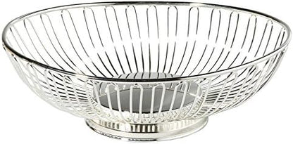 Elegance Nontarnish Silverplated Wire Bread Basket 11" | Decorative