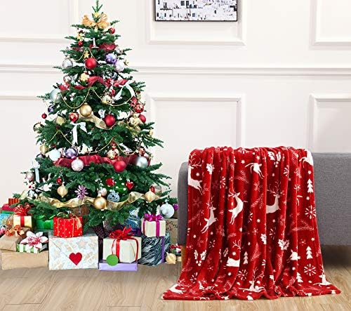 Elegant Comfort Luxury Velvet Super Soft Christmas Prints Fleece