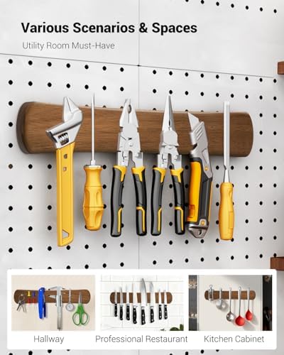 Magnetic Knife Holder, 24 Inch Acacia Wood Knife Strip for Wall or