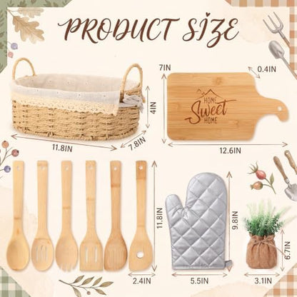 Qinyoung 17 Pcs Housewarming Gifts, Farmhouse Kitchen Gift Basket for