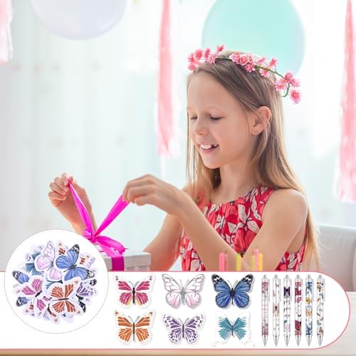 36 Sets 72Pcs Butterfly Sticky Notes with Pens Butterfly Lovers