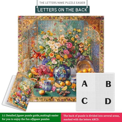 Jigsaw Puzzles for Adults 1024 Pieces, Interlock Perfectly Letter on