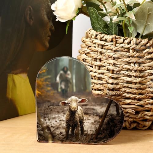 Christian thank you gifts - Jesus and Lamb Religious Home Decor for