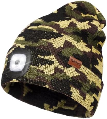 LED Beanie with The Light, Unisex Gifts for Men Dad Husband Him